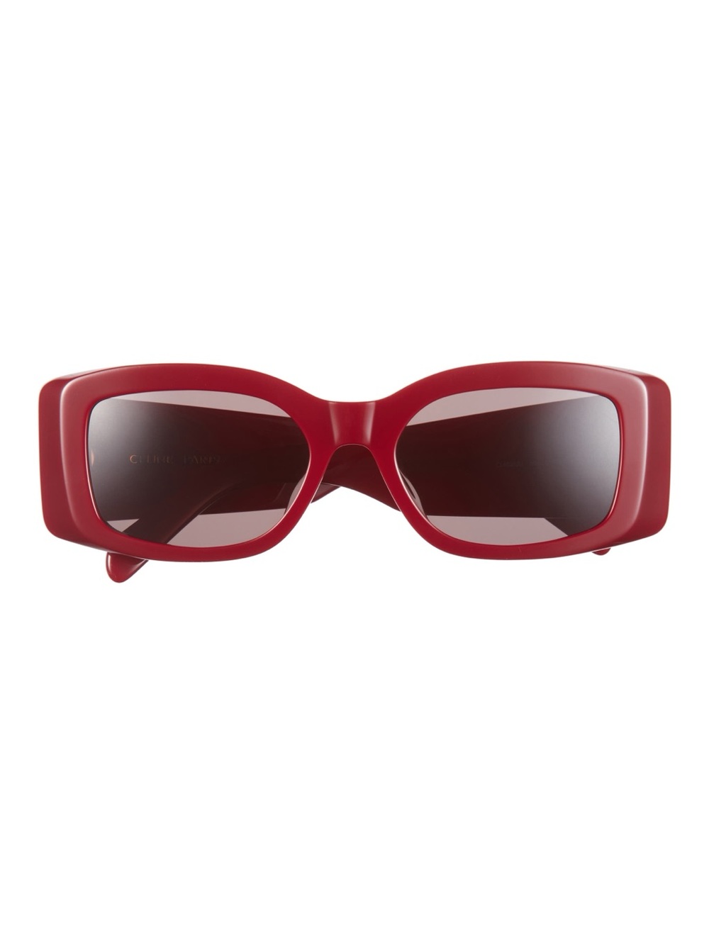 Celine Triomphe Sunglasses 53mm Rectangular Bordeaux/Smoke
